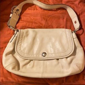 Cream Coach Bag